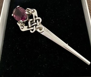 LARGE VINTAGE CELTIC/SCOTTISH SWORD BROOCH - SIGNED C.J