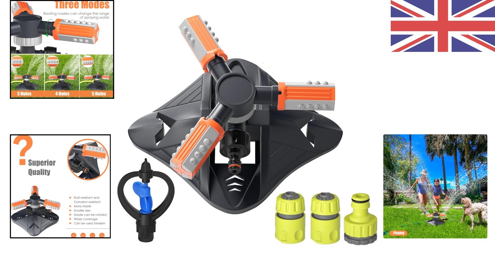 Adjustable 360° Automatic Garden Sprinkler for Lush Lawns – Hassle-Free Setup