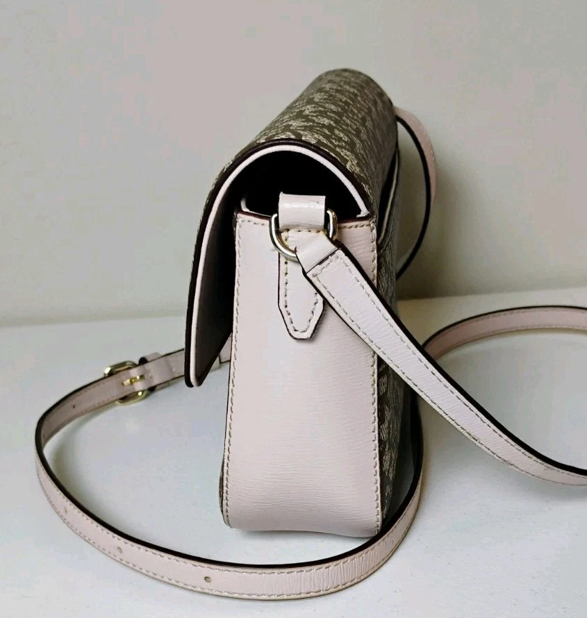 DKNY Sina Flap Gold Chain Crossbody Shoulder Bag DKNY Signature Print - Image 3 of 4