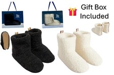 Ladies Womens Boot Slippers Size Memory Foam Slip On Warm Winter Fur GiftBox NEW