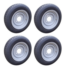 SET OF 4, 155-70-R12C / 4 STUD 5.5"PCD TRAILER WHEEL&TYRE