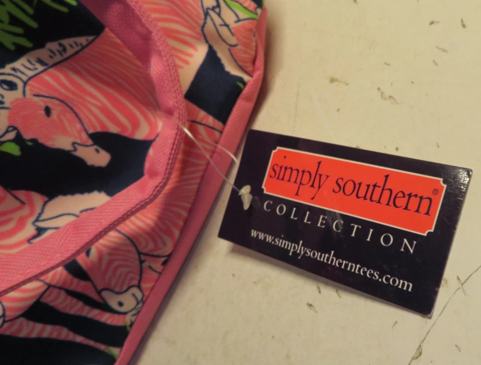 Bolsa de almuerzo Simply Southern Zebra Zebras rosa azul verde caja nueva etiqueta aislante Foto 4 de 4
