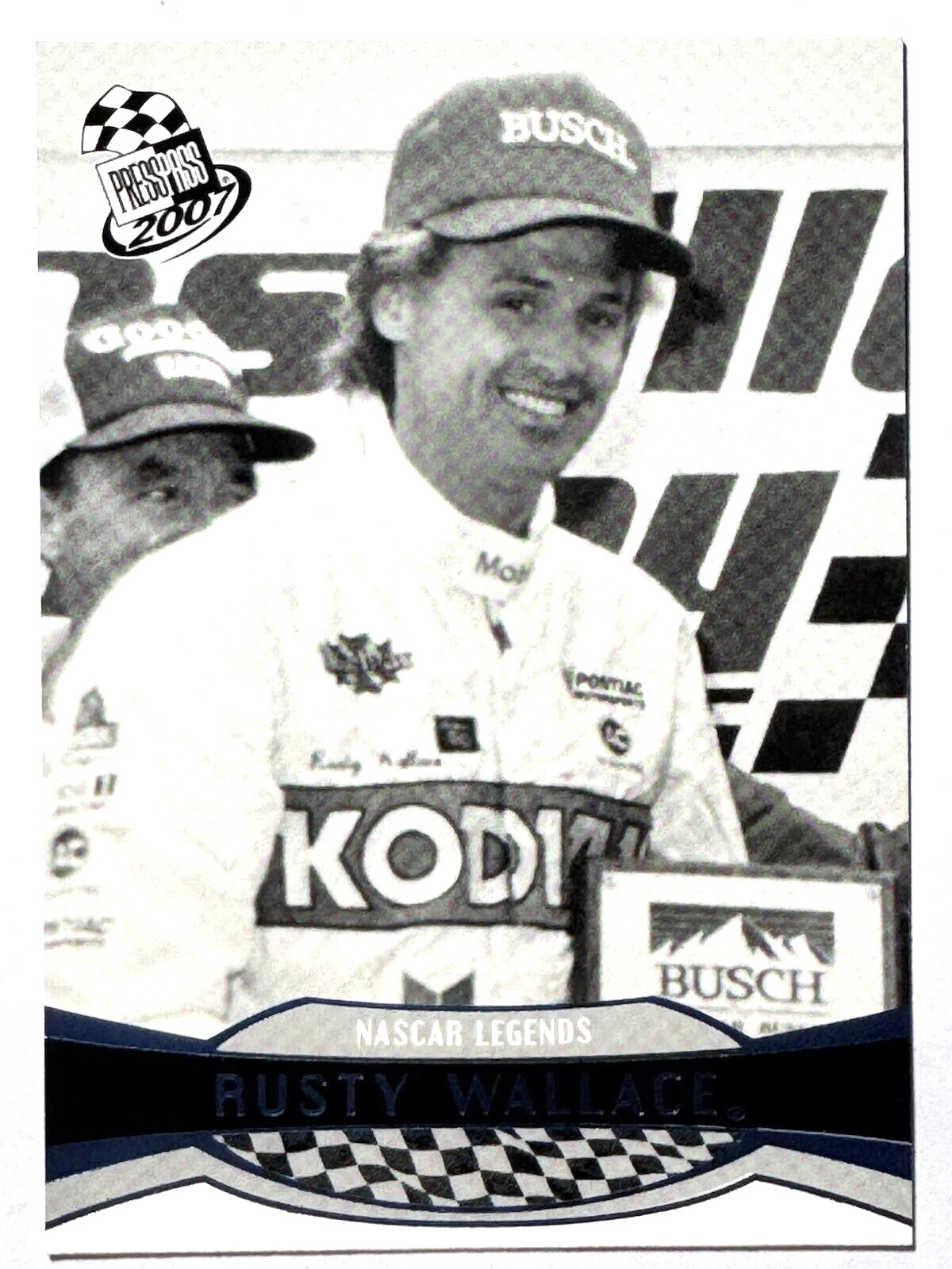 HOF'er RUSTY WALLACE 2007 Press Pass BLUE PARALLEL NASCAR Racing Card #B61