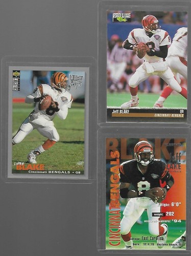 JEFF BLAKE RC CARD LOT OF 3 NFL FOOTBALL BENGALS - Bild 1 von 2
