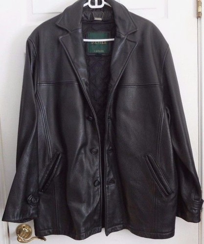 DANIER Black Leather Insulated Jacket 