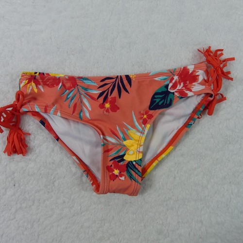 Kanu Surf Swimsuit Girls 5 Coral Orange Floral 2 Piece Bikini Tassel Brooke 7551 - Picture 8 of 14