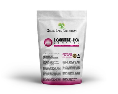 L-Carnitine 800mg plus HCA 200mg tablets Strong Fat Burner Weight Loss FREE  P&P