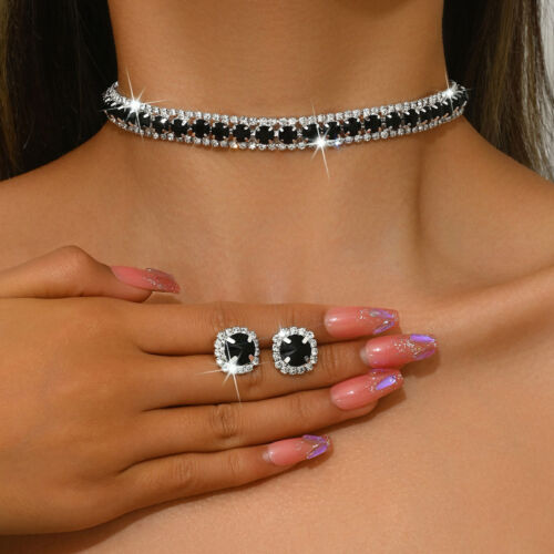 Fashion Jewelry 2 PCS Set Gift Women's Designer Noble Party Earrings Necklace
