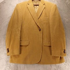 Vintage David Taylor Corduroy Sports Coat Men's 44R Camel Tan 100 Cotton Jacket