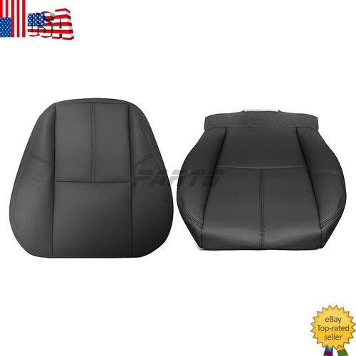 For 2007-14 Chevy Silverado 1500 2500 HD Driver Bottom Leather Seat Cover Black - Foto 3