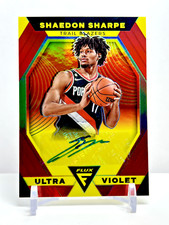 2022-23 Panini Flux Ultra Violet Rookie Red Auto #'d /49 Shaedon Sharpe
