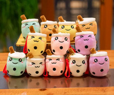 Cute Bubble Tea Keychain Soft Plush Toy Pendant Stuffed Boba Kawaii Bag Decor