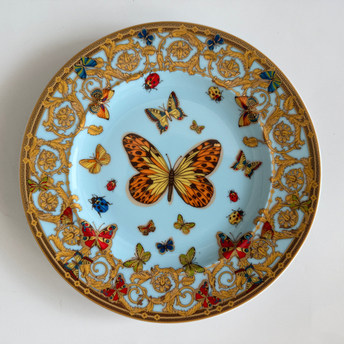 VERSACE Butterfly Garden BREAD and BUTTER PLATE 7" Rosenthal New BOX 18 cm