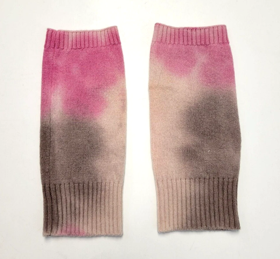 Guantes abiertos sin dedos Tie Dye Crush $78 nuevos sin etiquetas para mujer talla única cachemir Foto 2 de 3