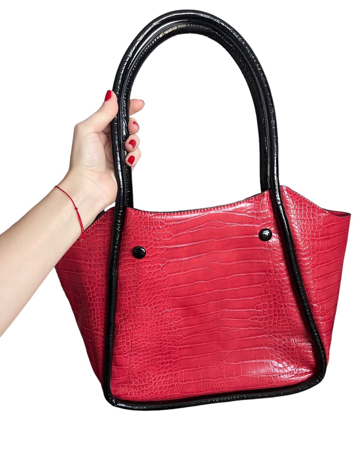 AMERI MODE Red/Black Tote Bag - image 6