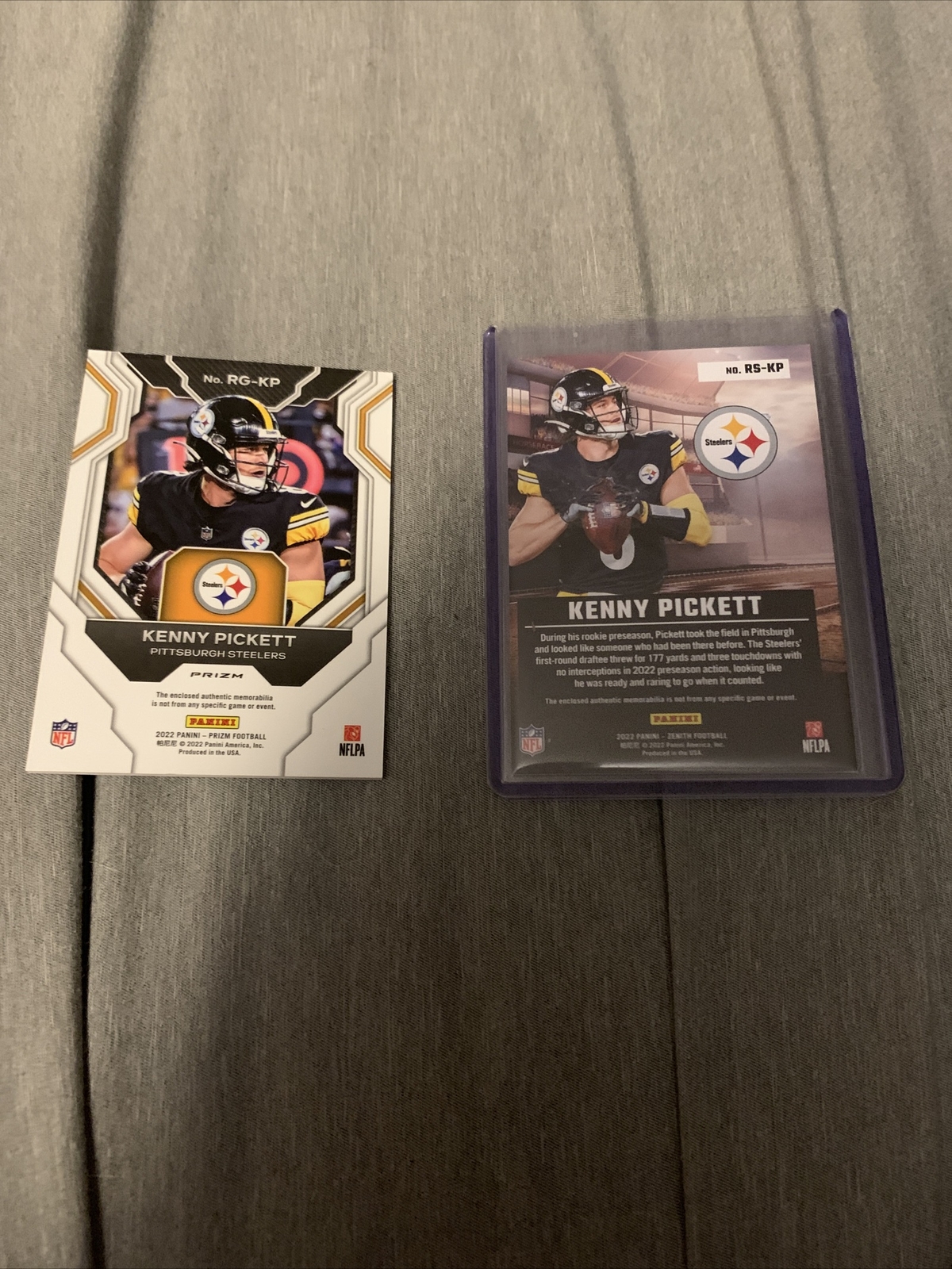 Kenny Pickett rookie patch Prizm and rookie stallion patch lot RC eBay
