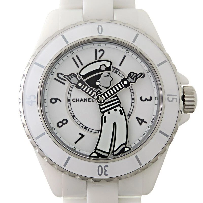 New Chanel J12 White Ceramic Wristwatch Authentic