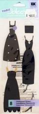 RARE Jolee's Boutique, Little Black Dress Dimensional Scrapbook Stickers, 8 PCS