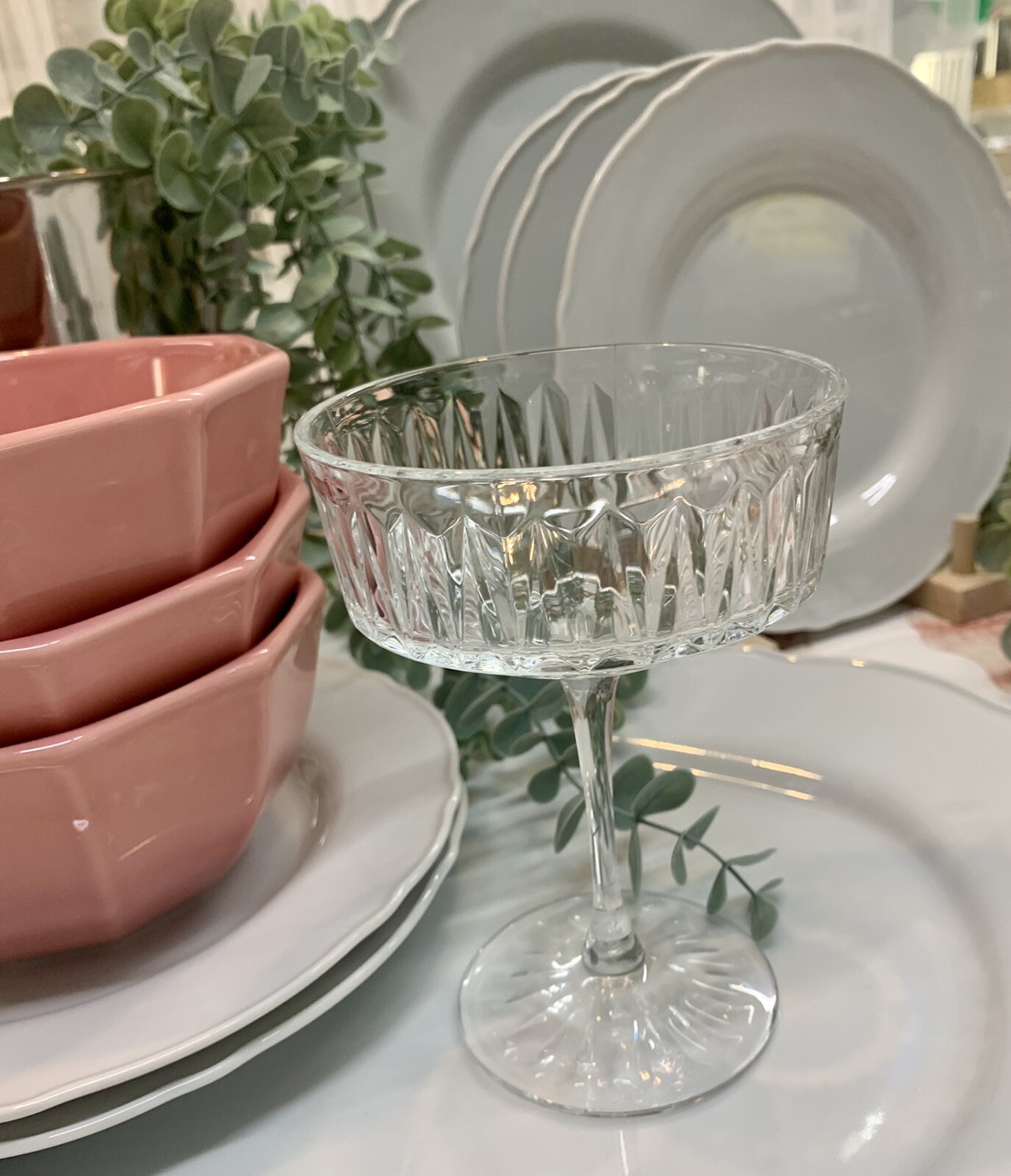 2 x Champagne Coupe, Clear Glass (21cl) IKEA SALLSKAPLIG Made In France