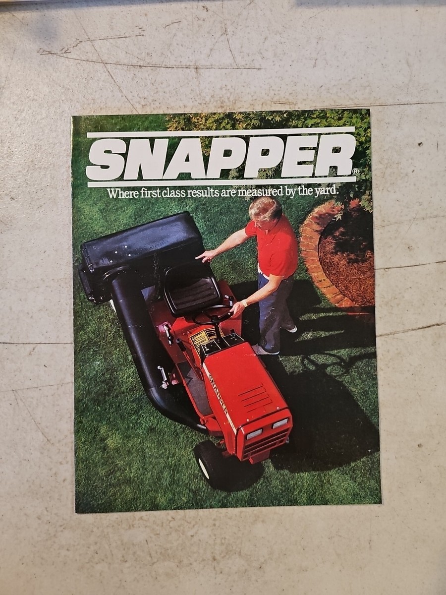 Original Snapper Lawn Tractor Mower Sales Brochure Hi-Vac Side