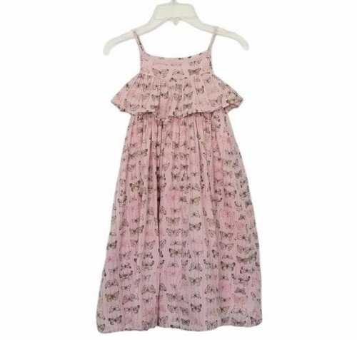 Mothercare.gr Girls Ruffle Butterfly Midi Dress Spaghetti Strap Lined Size 5-6. - Picture 2 of 5