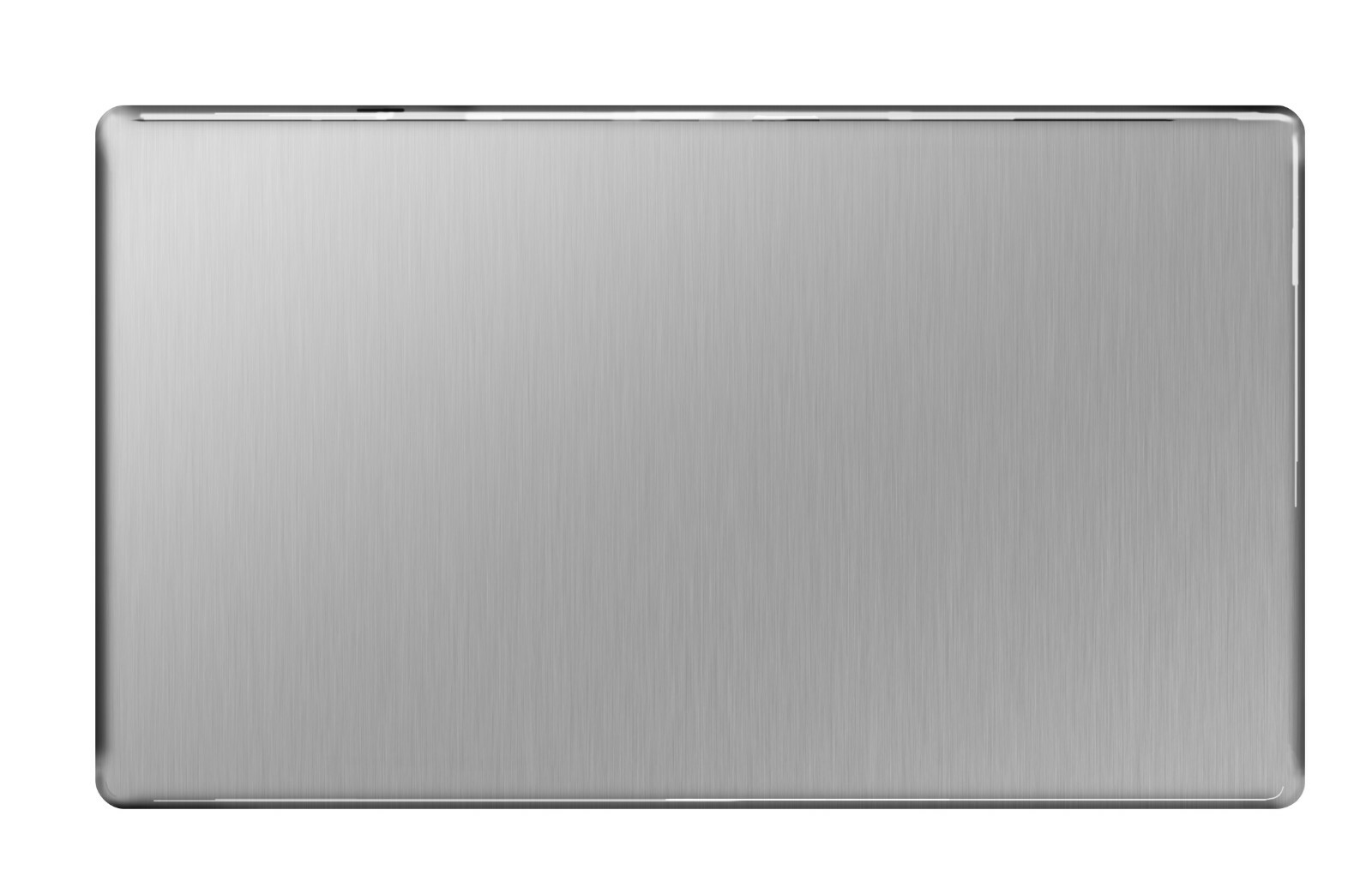 BG FBS95 Screwless Flatplate Blank Plate 2 Gang (Brushed Steel)