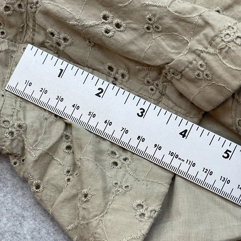 Pantalones Cortos Chinos Para Mujer One 5 One Talla 14 Taupe Bordados Diseños Florales Algodón Foto 4 de 4