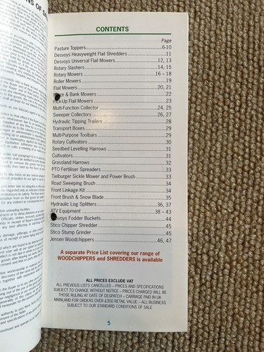Wessex Machines Countryline Compact Tractor Attachments Brochure Price Lists - Picture 10 of 10