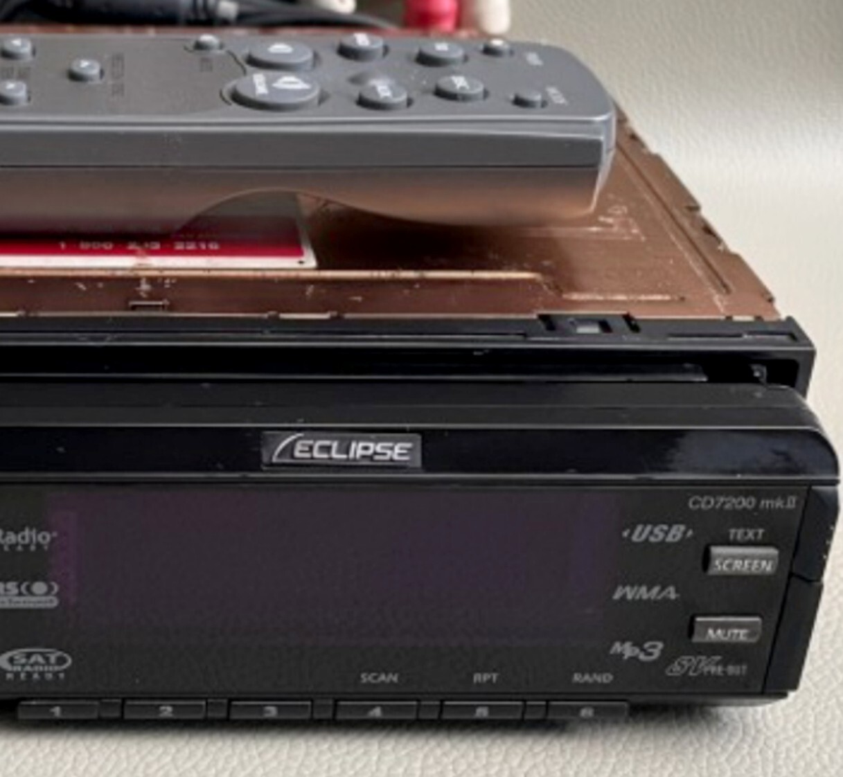 ECLIPSE CD7200 MK2 Single DIN SQ Car Audio CD MP3 Radio Bluetooth USB