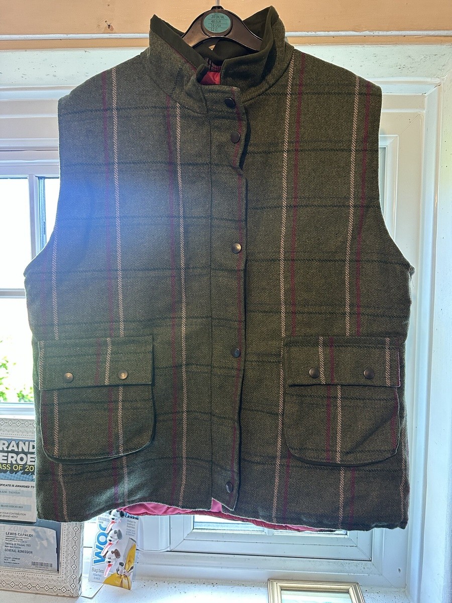 Walker & Hawkes Ladies Tweed Waistcoat Margate Teflon Gilet 8-20 Pink