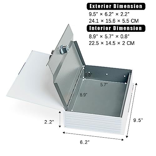 Ablenkungsbuchsafe mit Sicherheitsschlüsselschloss versteckte geheime Aufbewahrungsbox - Bild 2 von 7