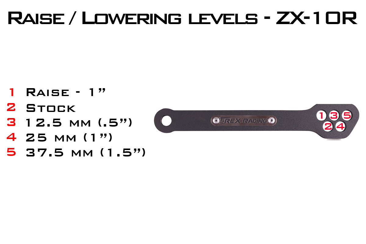 T-Rex Racing Kawasaki ZX-6R ZX-10R ZZR600 Z800 Z1000 Lowering Link