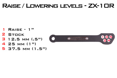 T-Rex Racing Kawasaki ZX-6R ZX-10R ZZR600 Z800 Z1000 Lowering Link