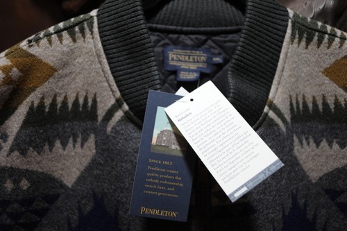 Pendleton Men's Colton Wool Coat XXL Zip-Front Jacket New Blue Grey Nehalem - Picture 4 of 13