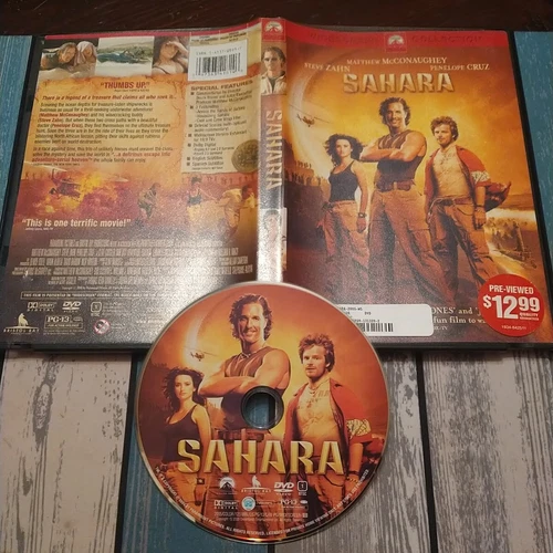 Sahara (DVD, 2005, Widescreen) - COMPLETE! Very Good Condition!