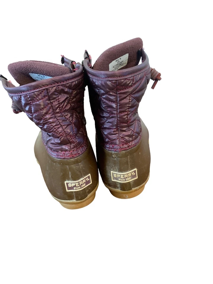 Botas de pato acolchadas de agua salada Sperry para mujer frambuesa talla 10 impermeables de goma rojas Foto 4 de 4