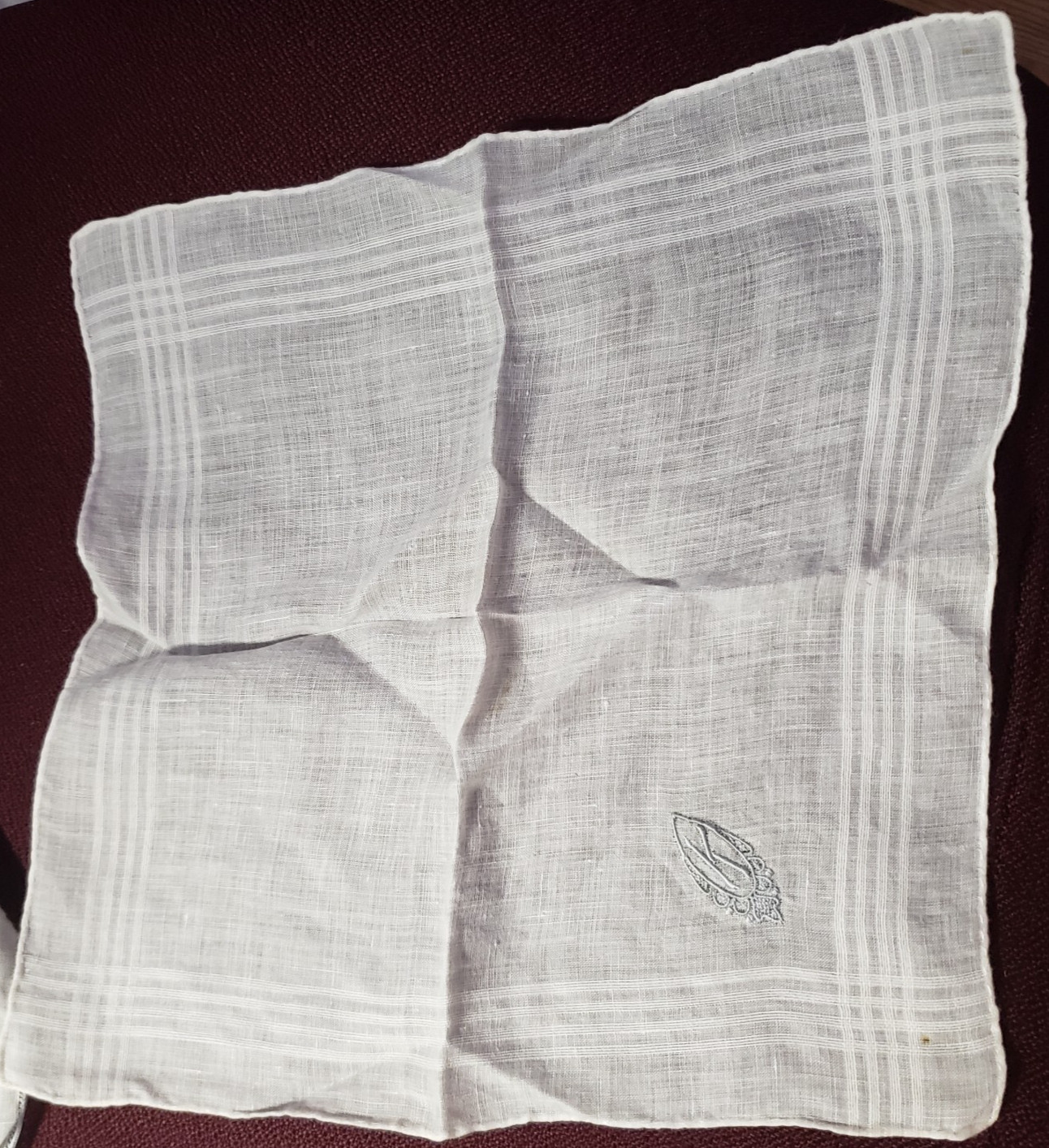 Embroidered Monogram Initial 4 Handkerchiefs Hank… - image 5