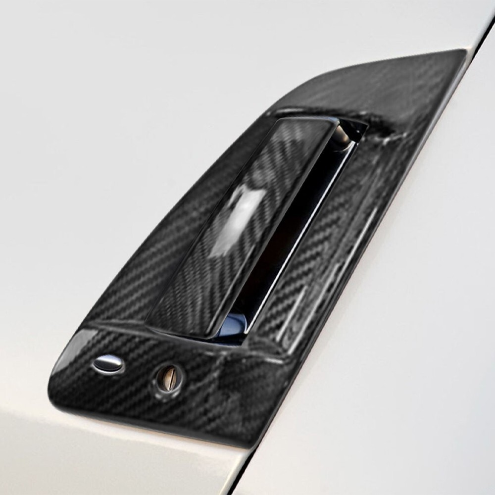 4Pcs Real Dry Carbon Fiber Exterior Door Handle Cover For Nissan 370Z