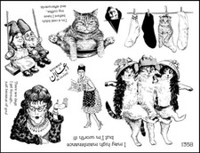 Unmounted Rubber Stamp Plate, Unmounted/Uncut Pink Rubber Stamps