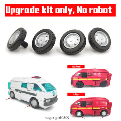 Four Replacement Tires Upgrade kit Car Wheels For Earthrise Ironhide/Ratchet New