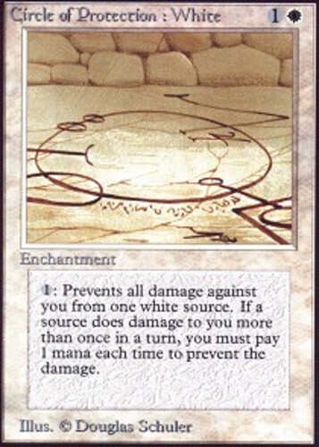 Circle of Protection: White ~ Near Mint Unlimited MTG Magic UltimateMTG White Ca