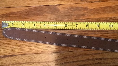Light Brown Textured Faux Leather Belt - Picture 3 of 6