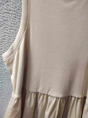 Old Navy Maxi Dress Womens 2XL Beige Ribbed Sleeveless NWT - Picture 4 of 9