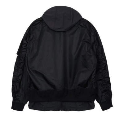 ジャケット・アウター sacai x Nike Jacket size 2 Nike X Sacai Layered Full Zip Hooded Bomber Jacket CV5732