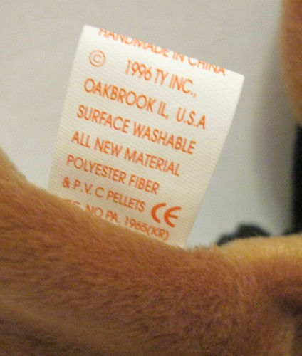 TY BEANIE DOBY DOBERMAN PINCHER DOG -NEW- 12 ERRORS- PVC PELLETS- EXTREMELY RARE - Picture 4 of 5
