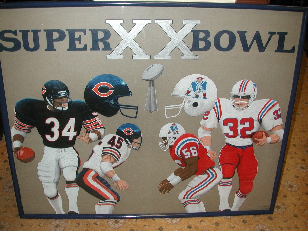 Superbowl XX 1986 Chicago Bears vs New England Patriots original