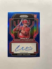 Cody Wilson 2022 Panini Prizm #RA-CY BLUE ROOKIE RC AUTO #053/149 Nationals