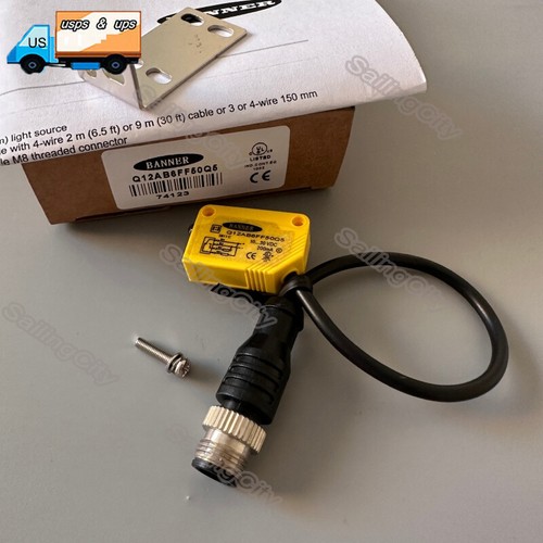 For Banner Q12AB6FF50Q5 74123 Photoelectric Proximity Sensor 10-30VDC NPN/PNP - Picture 4 of 9