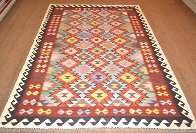 Handgewebter Orient Kelim Afghan Nr.714 - 247x171cm aus 100% Wolle