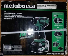 Metabo 18v cordless impact driver. 5Ah & 2Ah batteries. Model wh18dbfl2t